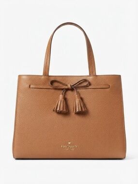 kate spade new york Hayes Medium Top-Zip Tote with the leather bow and tassels,